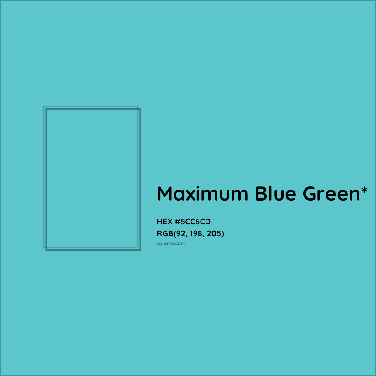 HEX #5CC6CD Color Name, Color Code, Palettes, Similar Paints, Images