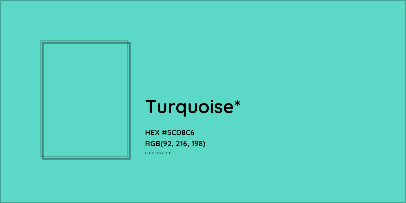 HEX #5CD8C6 Color Name, Color Code, Palettes, Similar Paints, Images