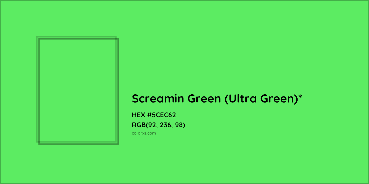 HEX #5CEC62 Color Name, Color Code, Palettes, Similar Paints, Images