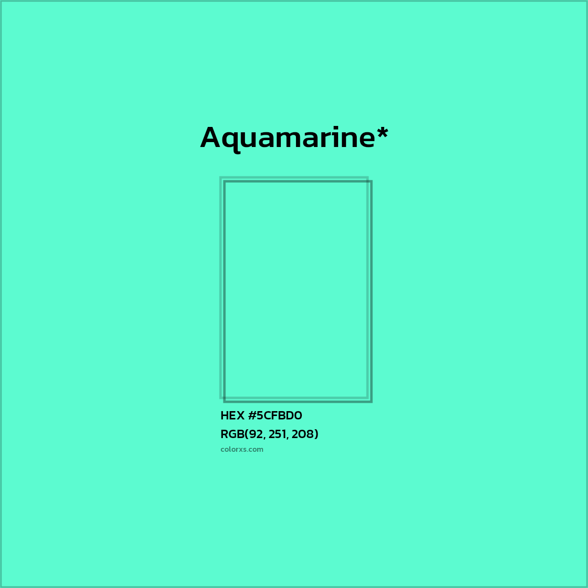 HEX #5CFBD0 Color Name, Color Code, Palettes, Similar Paints, Images
