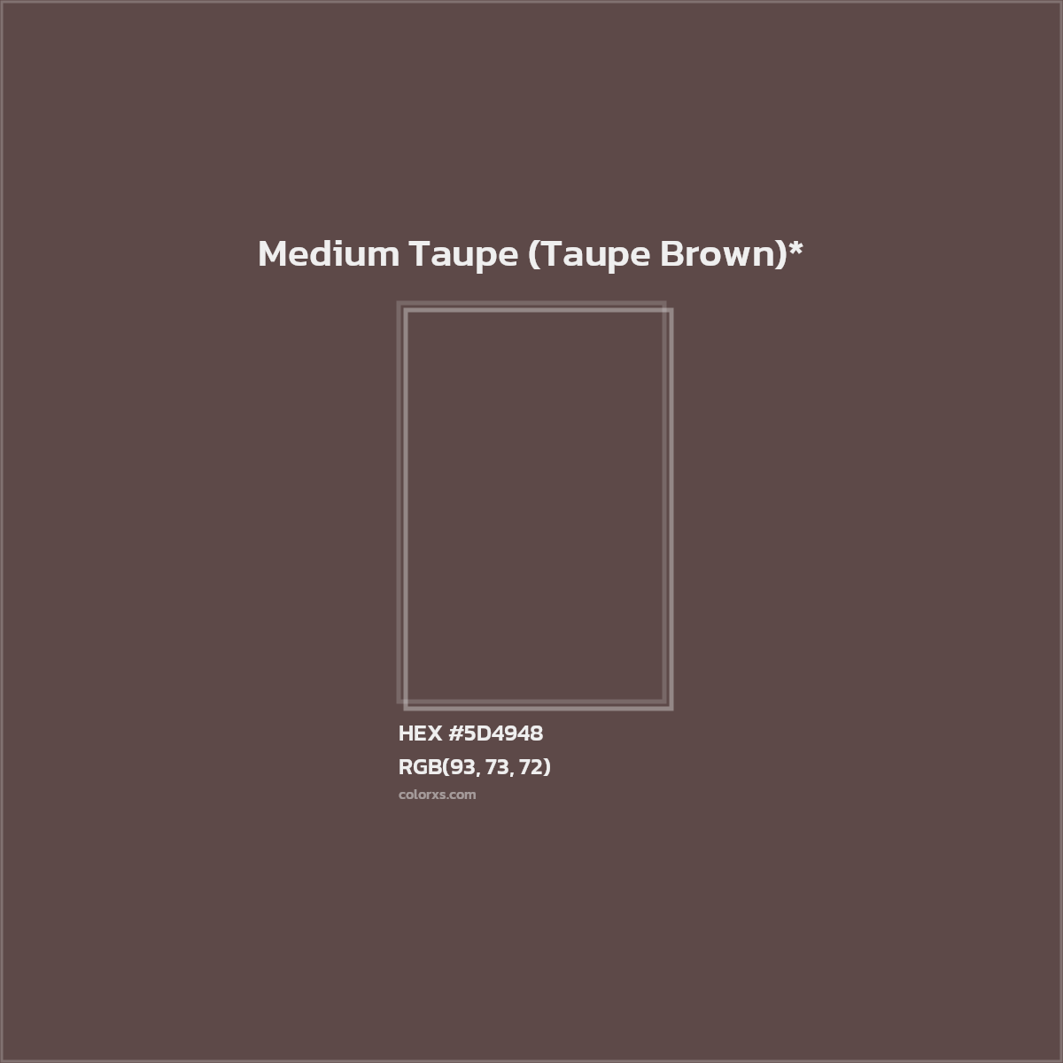 HEX #5D4948 Color Name, Color Code, Palettes, Similar Paints, Images