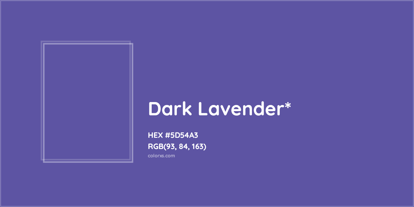 HEX #5D54A3 Color Name, Color Code, Palettes, Similar Paints, Images