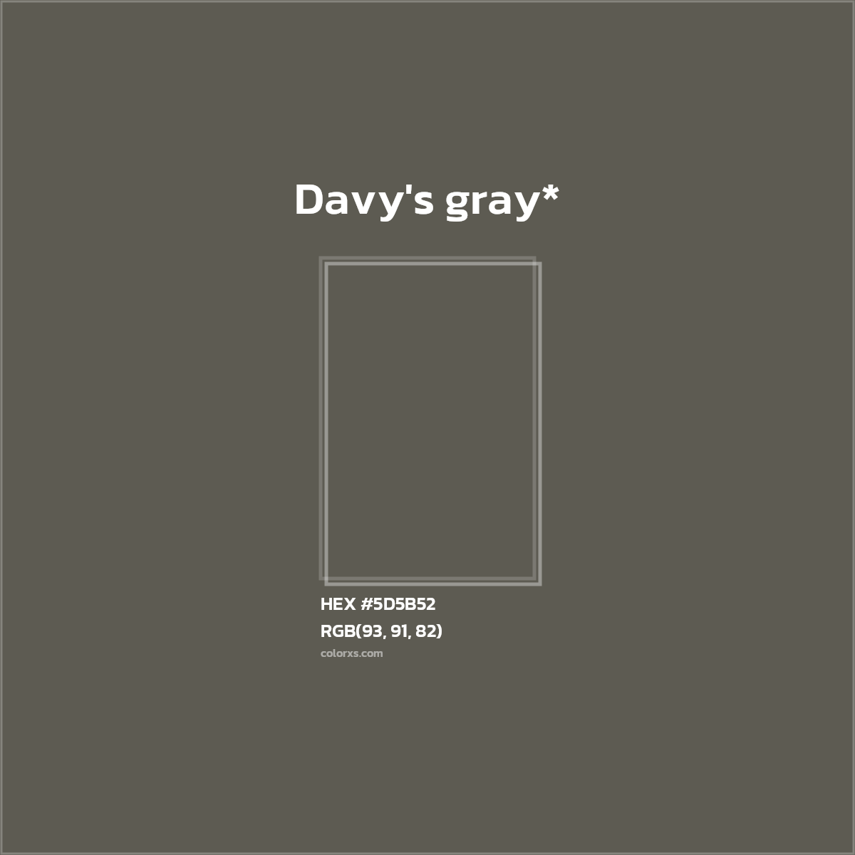 HEX #5D5B52 Color Name, Color Code, Palettes, Similar Paints, Images