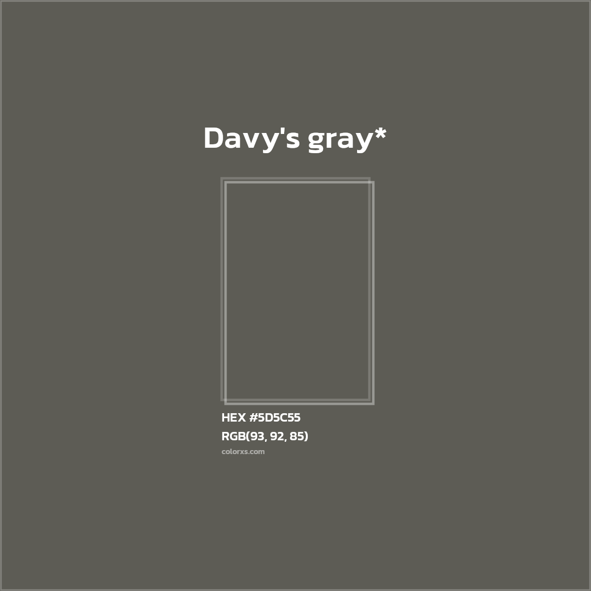 HEX #5D5C55 Color Name, Color Code, Palettes, Similar Paints, Images