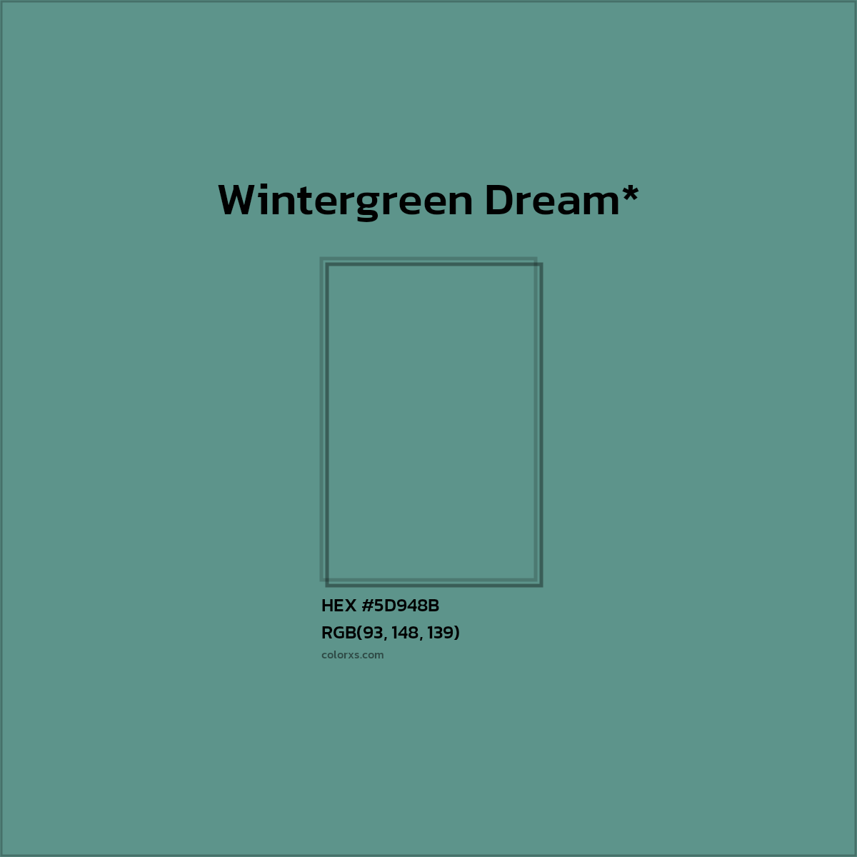 HEX #5D948B Color Name, Color Code, Palettes, Similar Paints, Images