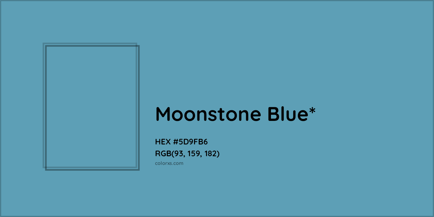 HEX #5D9FB6 Color Name, Color Code, Palettes, Similar Paints, Images