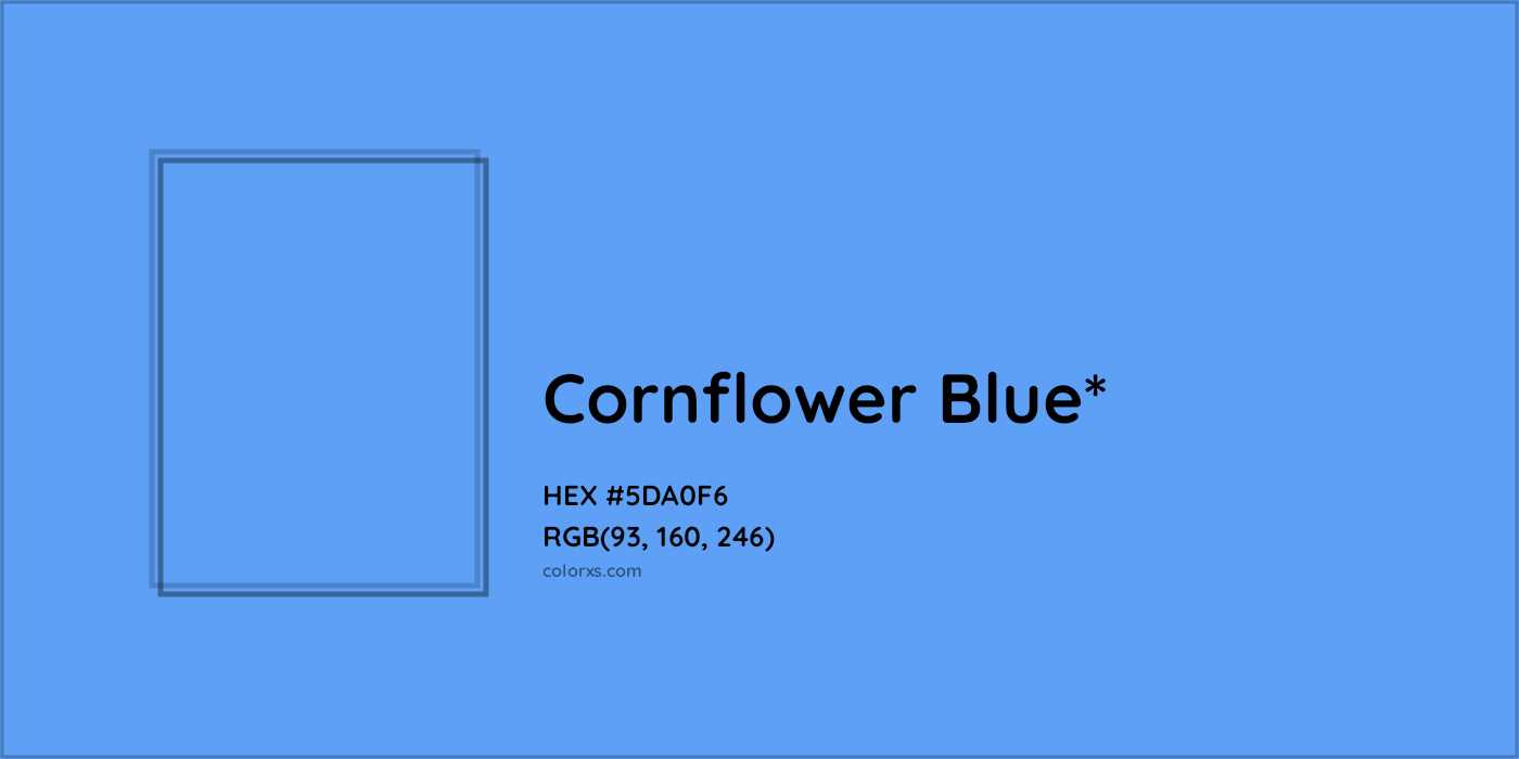 HEX #5DA0F6 Color Name, Color Code, Palettes, Similar Paints, Images