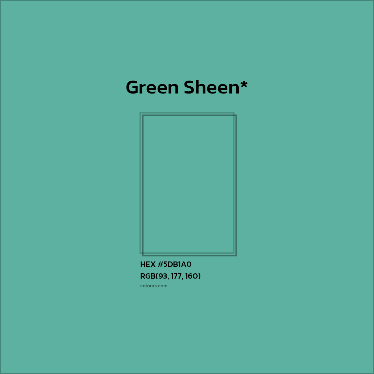 HEX #5DB1A0 Color Name, Color Code, Palettes, Similar Paints, Images