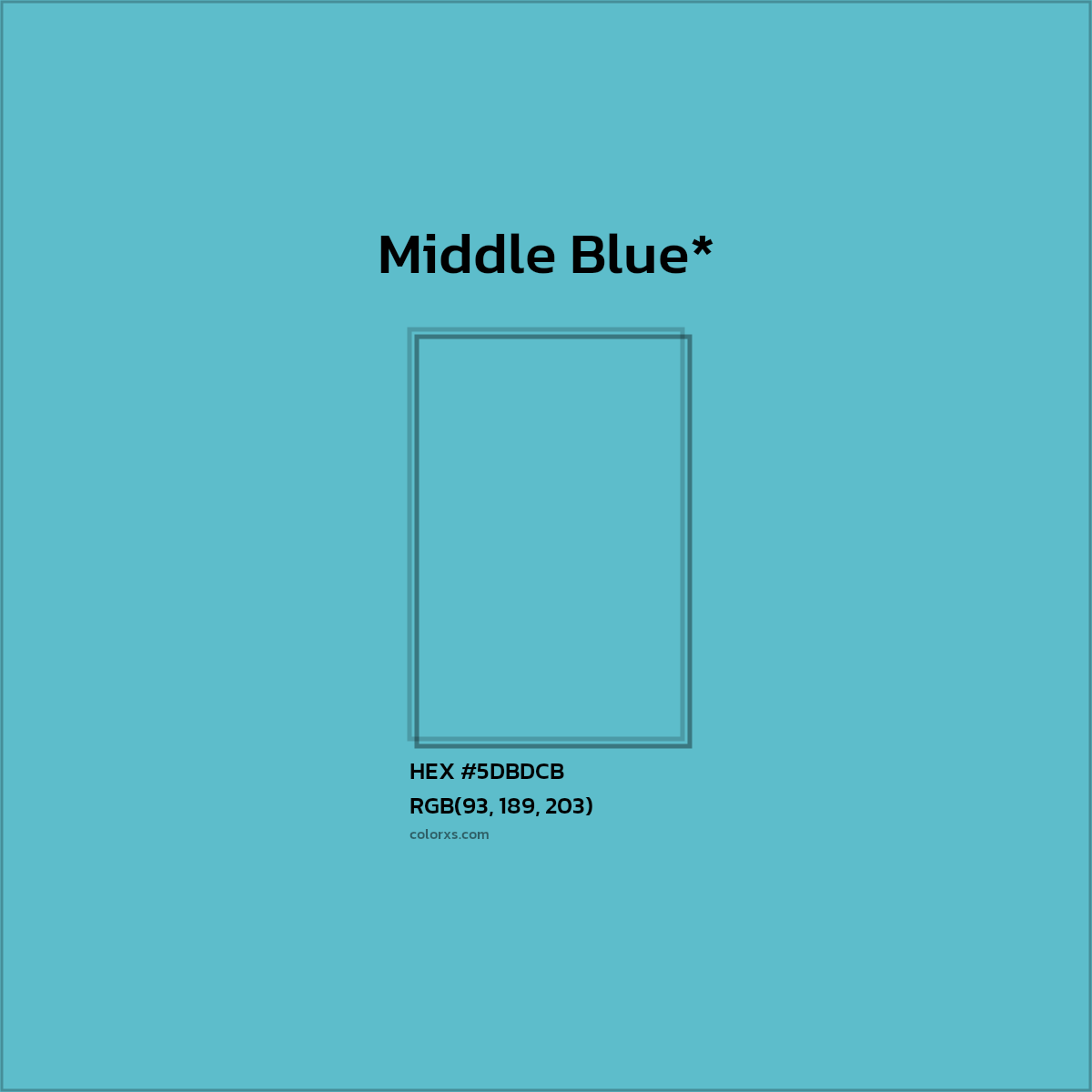 HEX #5DBDCB Color Name, Color Code, Palettes, Similar Paints, Images