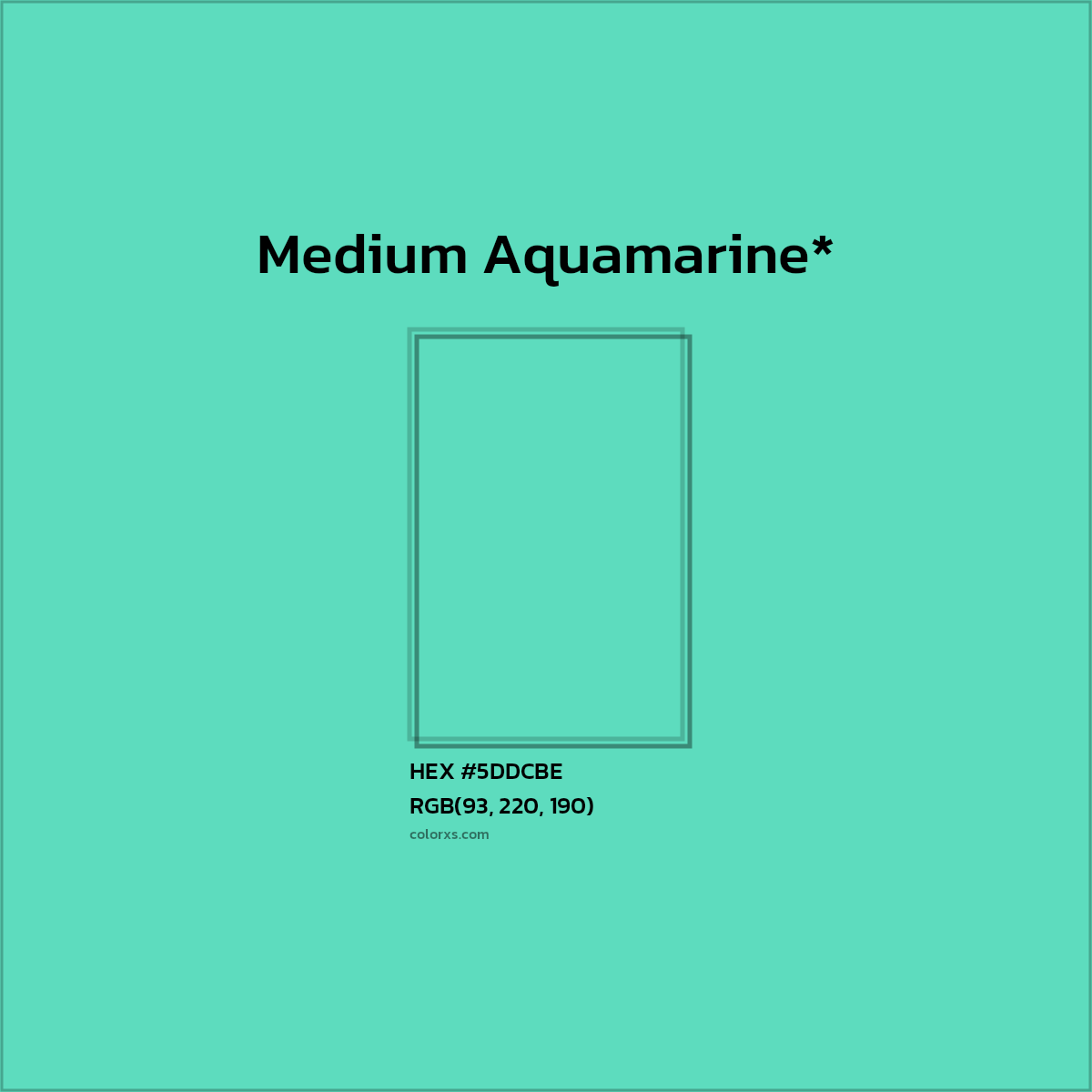 HEX #5DDCBE Color Name, Color Code, Palettes, Similar Paints, Images