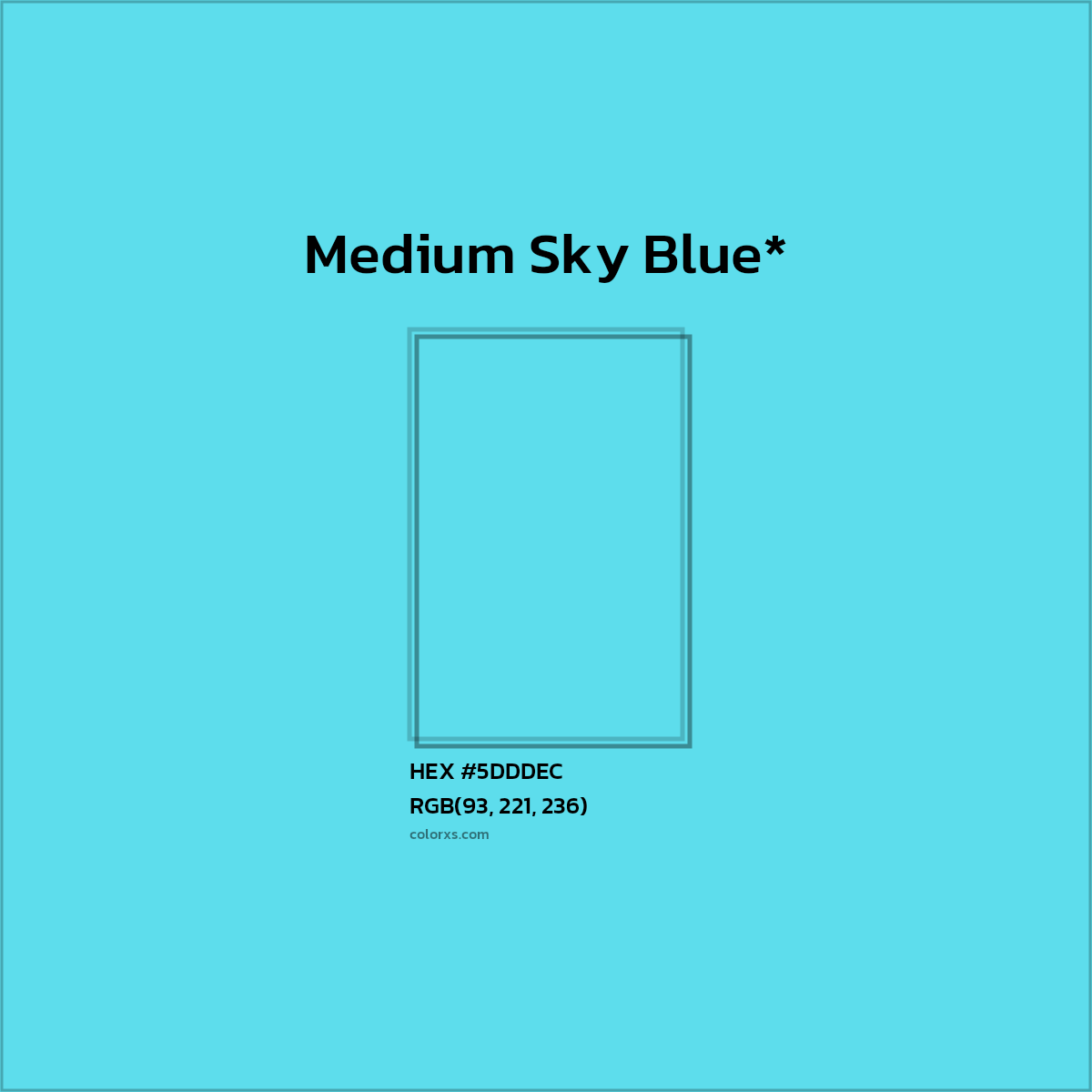 HEX #5DDDEC Color Name, Color Code, Palettes, Similar Paints, Images