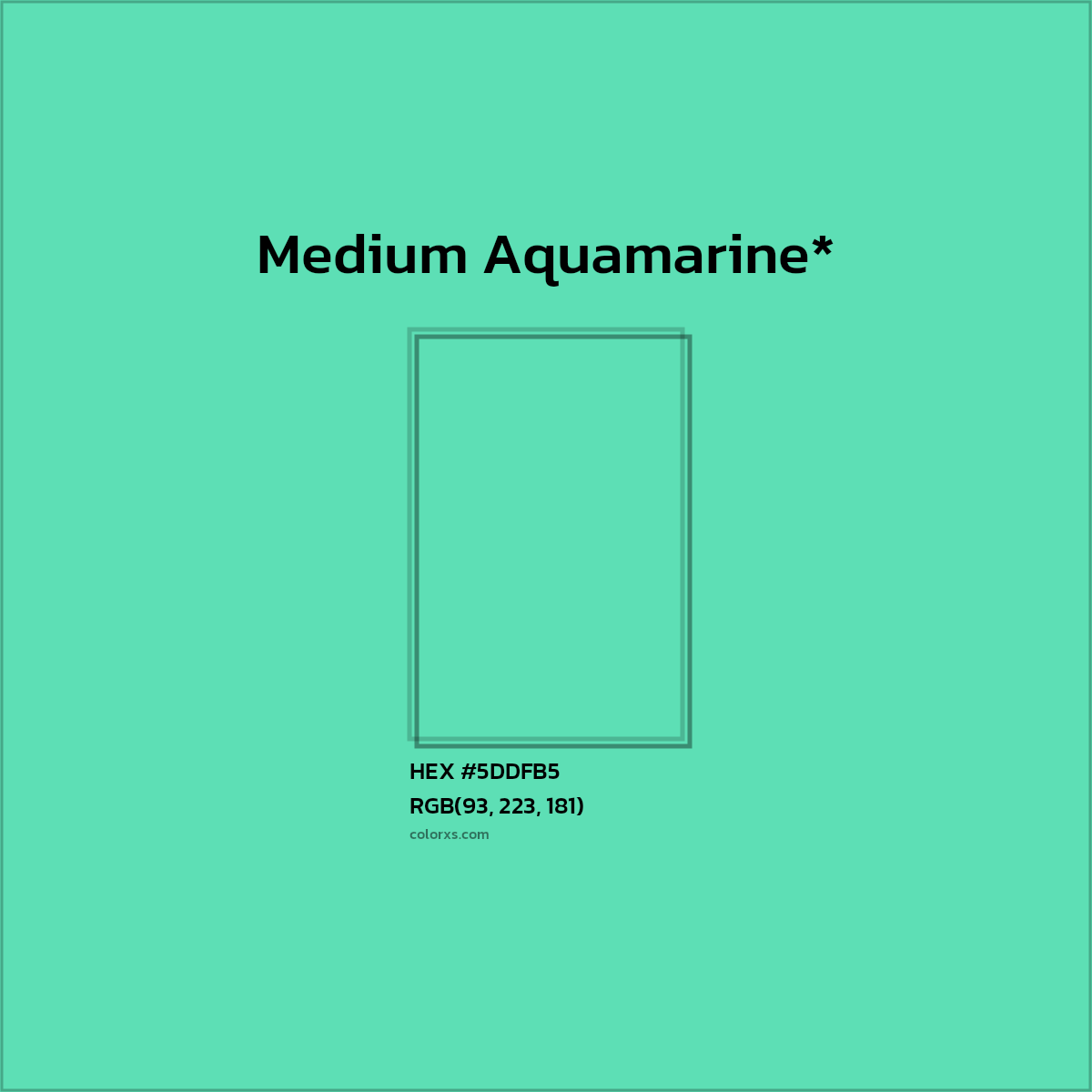 HEX #5DDFB5 Color Name, Color Code, Palettes, Similar Paints, Images