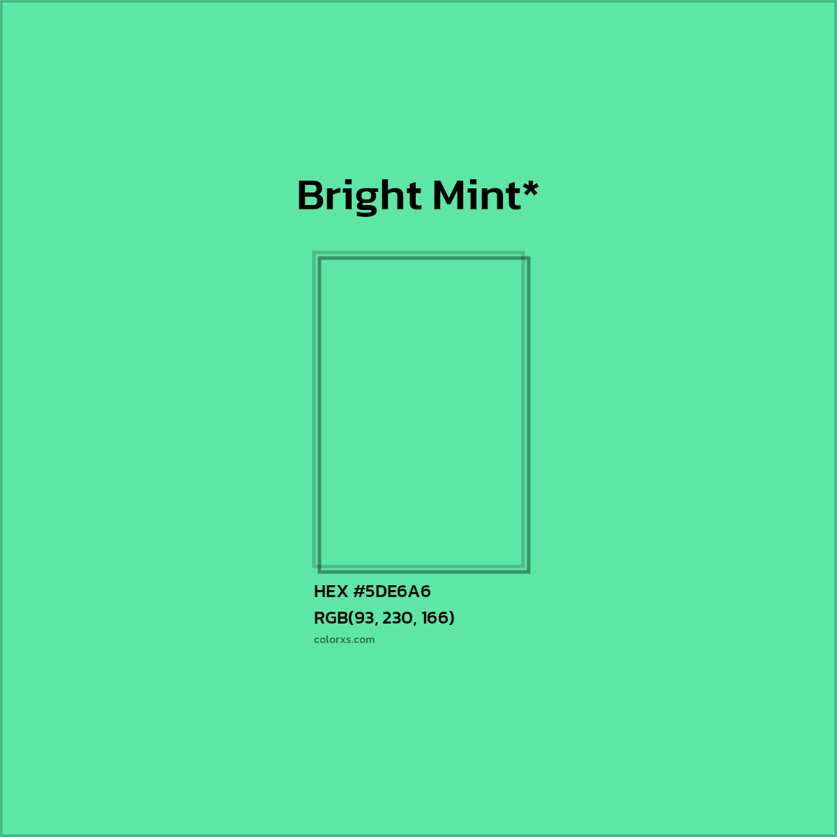 HEX #5DE6A6 Color Name, Color Code, Palettes, Similar Paints, Images