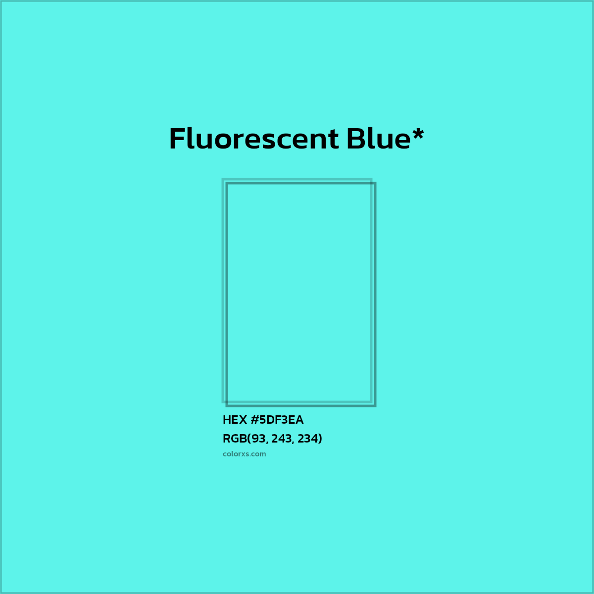 HEX #5DF3EA Color Name, Color Code, Palettes, Similar Paints, Images