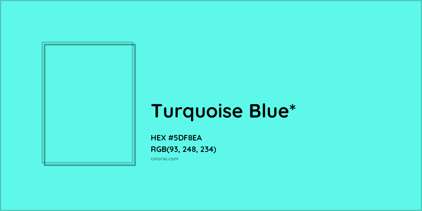 HEX #5DF8EA Color Name, Color Code, Palettes, Similar Paints, Images