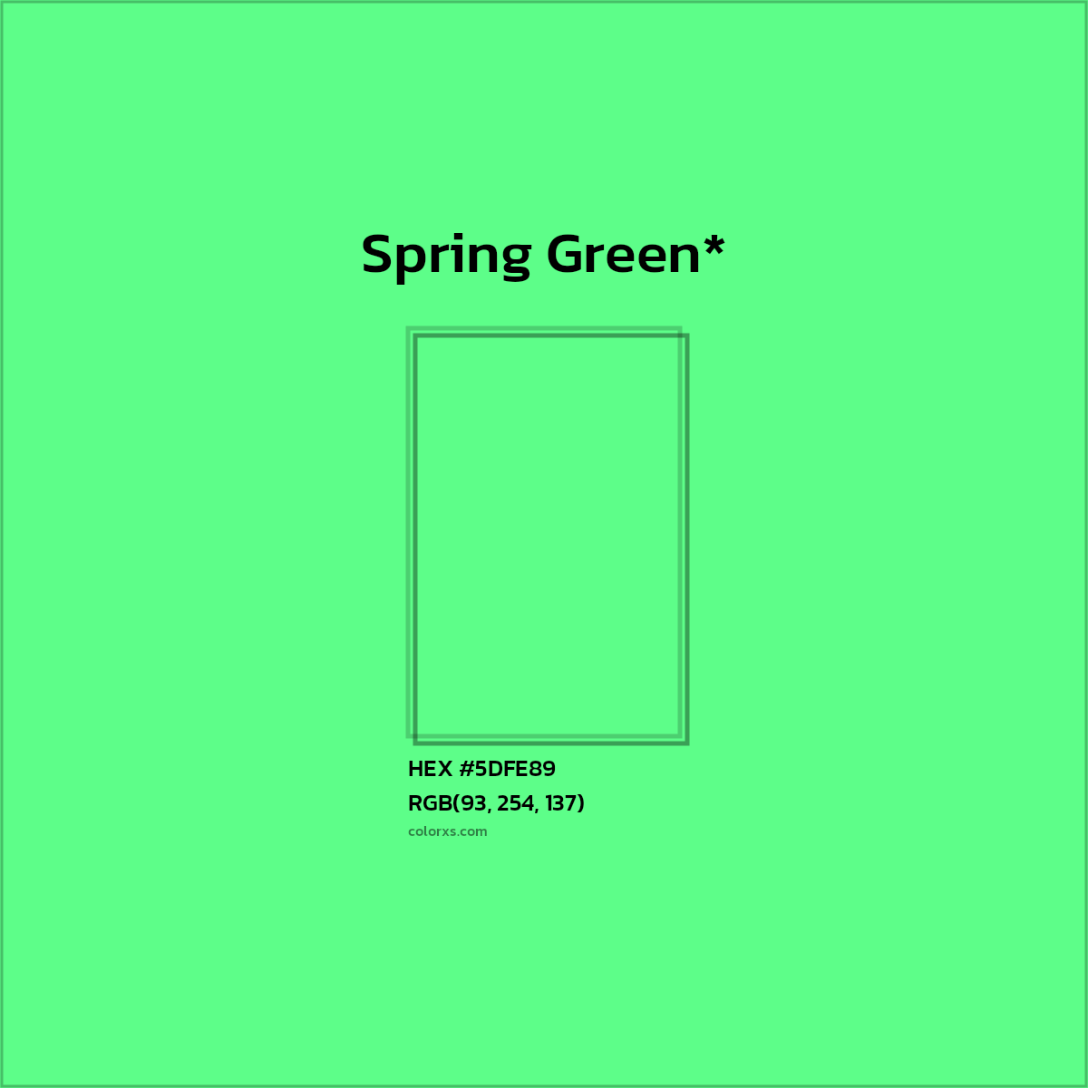 HEX #5DFE89 Color Name, Color Code, Palettes, Similar Paints, Images