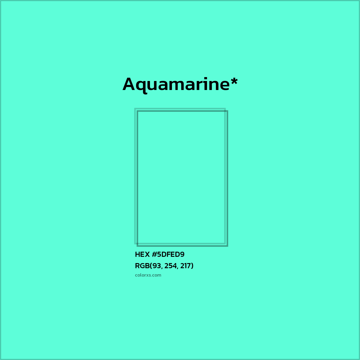 HEX #5DFED9 Color Name, Color Code, Palettes, Similar Paints, Images