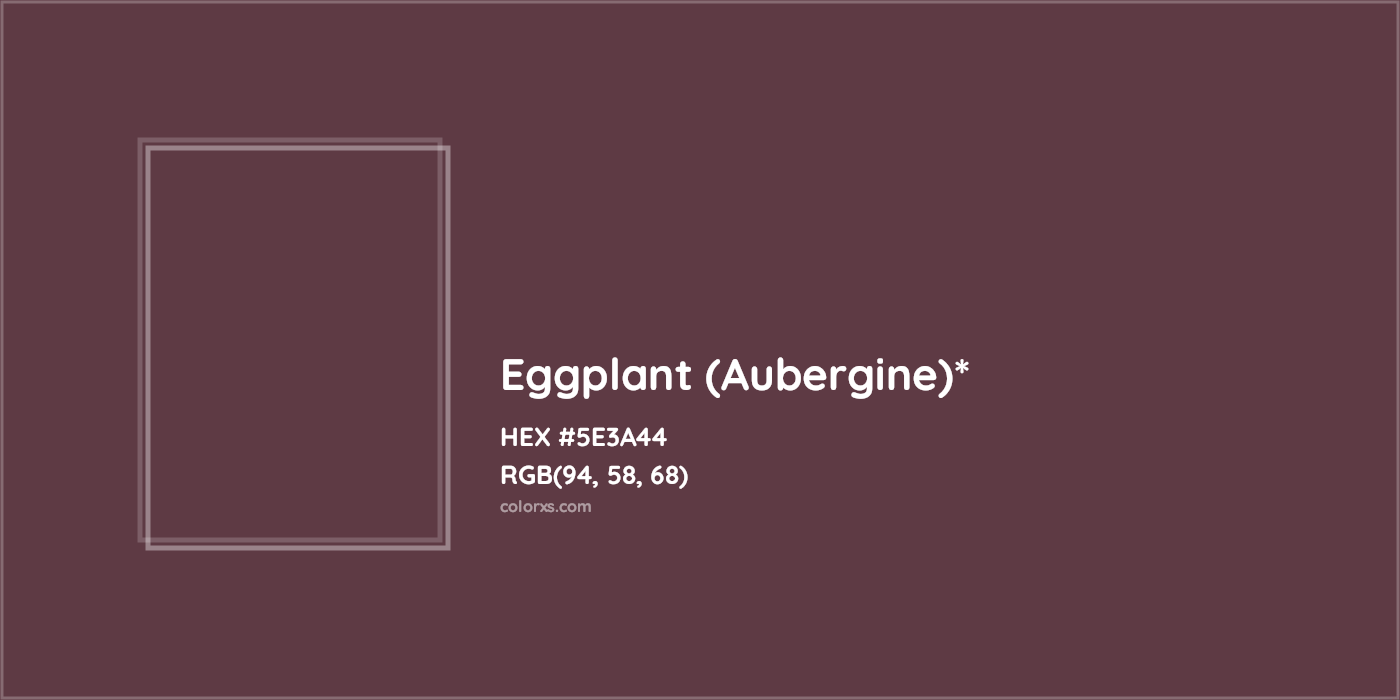 HEX #5E3A44 Color Name, Color Code, Palettes, Similar Paints, Images