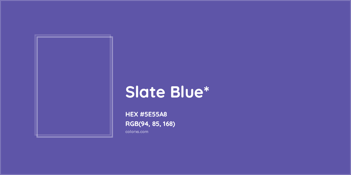 HEX #5E55A8 Color Name, Color Code, Palettes, Similar Paints, Images
