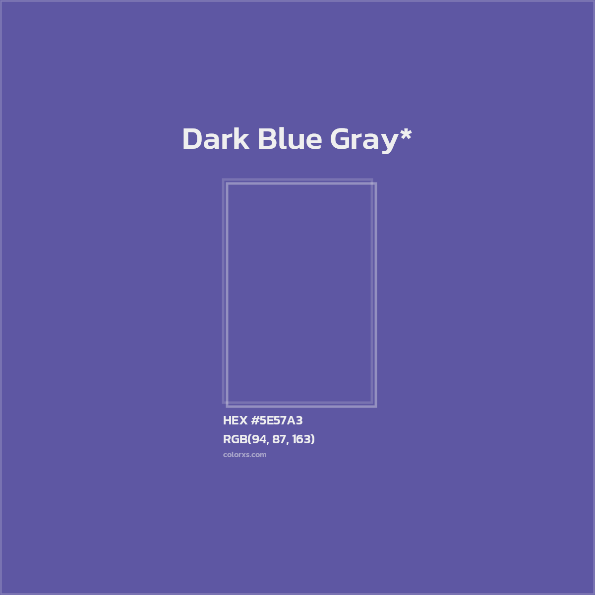 HEX #5E57A3 Color Name, Color Code, Palettes, Similar Paints, Images