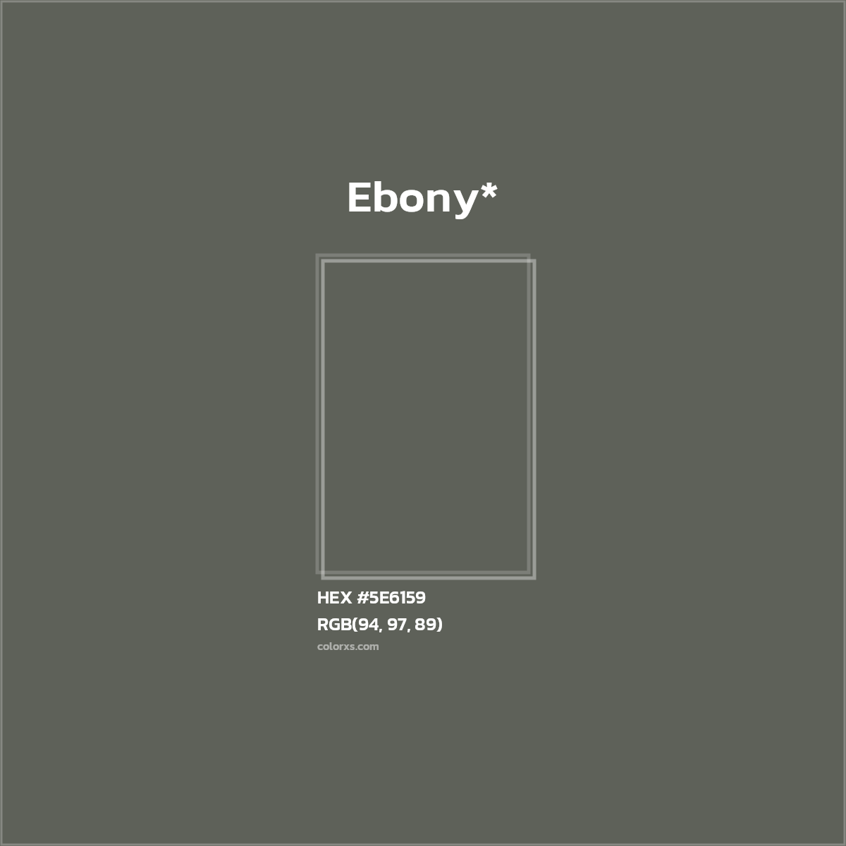 HEX #5E6159 Color Name, Color Code, Palettes, Similar Paints, Images