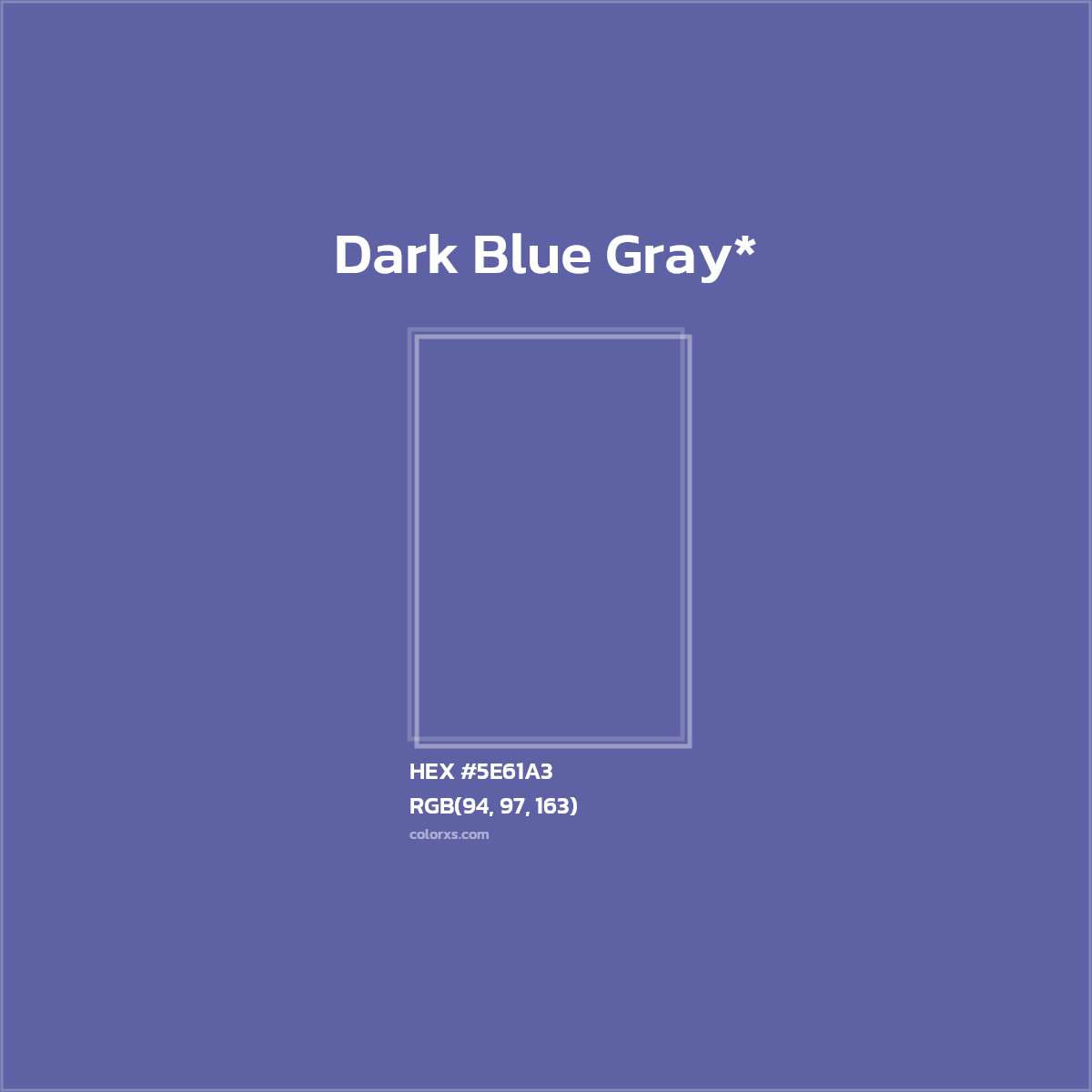 HEX #5E61A3 Color Name, Color Code, Palettes, Similar Paints, Images