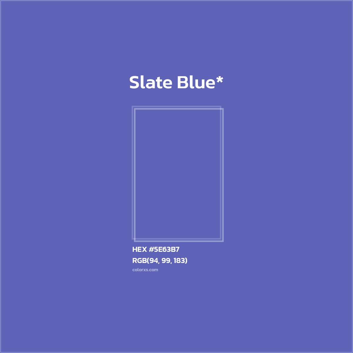 HEX #5E63B7 Color Name, Color Code, Palettes, Similar Paints, Images