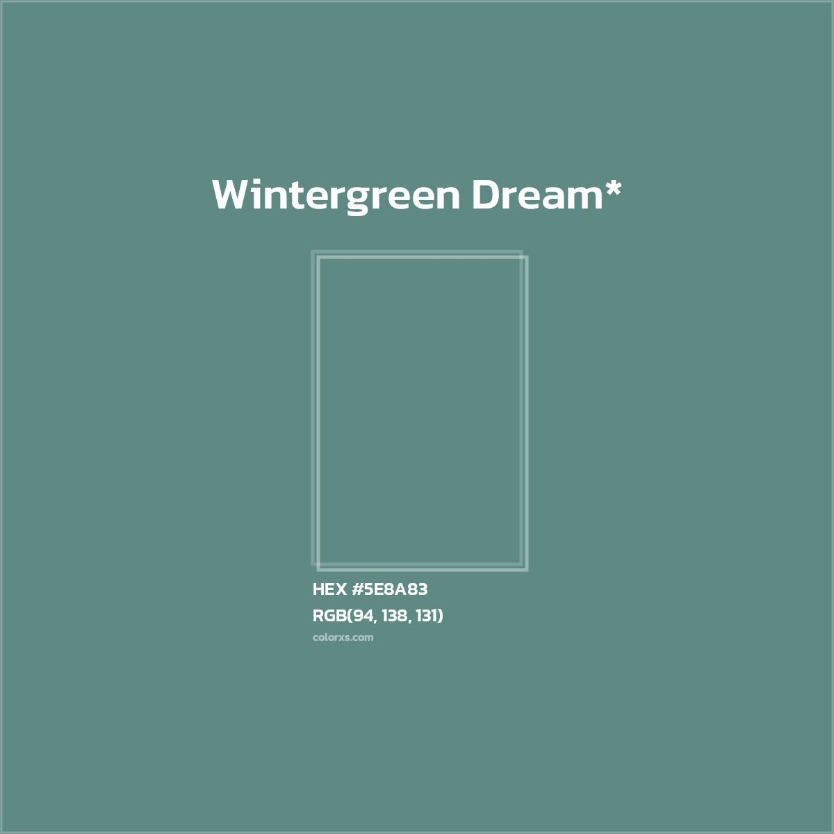 HEX #5E8A83 Color Name, Color Code, Palettes, Similar Paints, Images