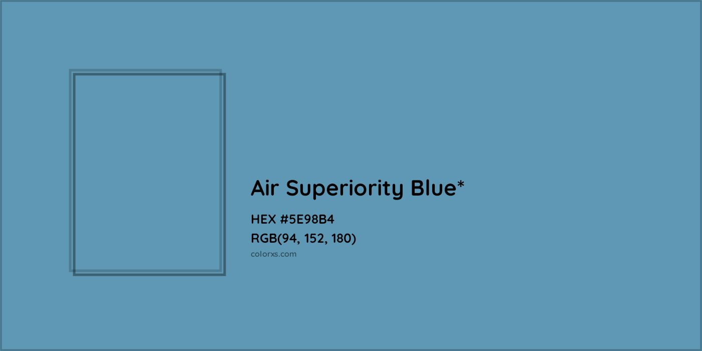 HEX #5E98B4 Color Name, Color Code, Palettes, Similar Paints, Images