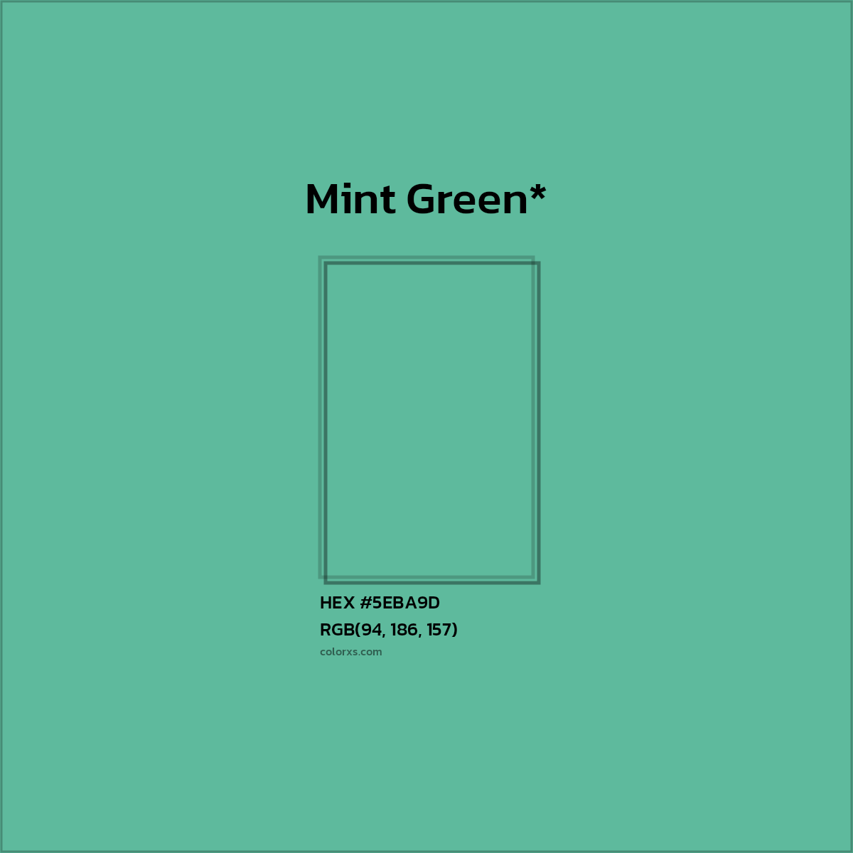 HEX #5EBA9D Color Name, Color Code, Palettes, Similar Paints, Images