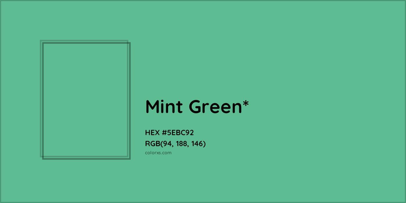 HEX #5EBC92 Color Name, Color Code, Palettes, Similar Paints, Images