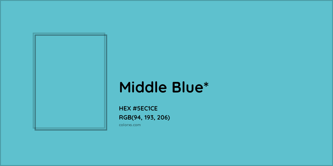 HEX #5EC1CE Color Name, Color Code, Palettes, Similar Paints, Images