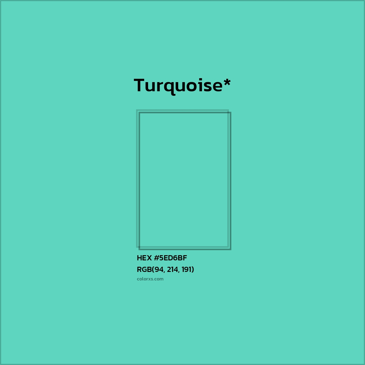 HEX #5ED6BF Color Name, Color Code, Palettes, Similar Paints, Images