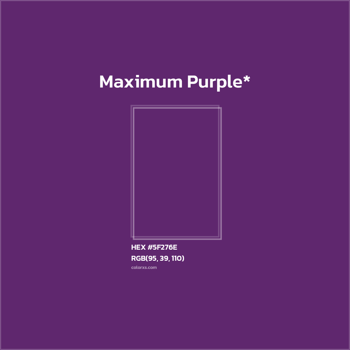 HEX #5F276E Color Name, Color Code, Palettes, Similar Paints, Images