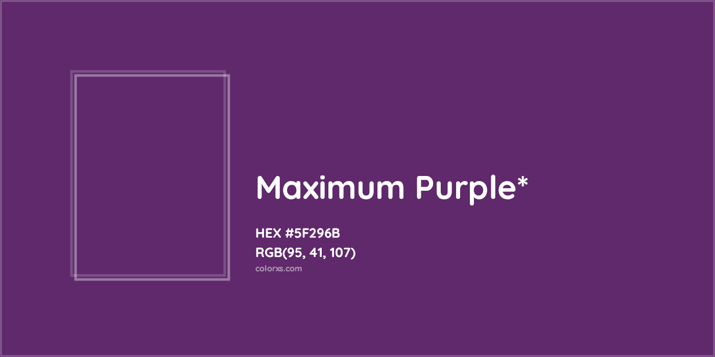HEX #5F296B Color Name, Color Code, Palettes, Similar Paints, Images