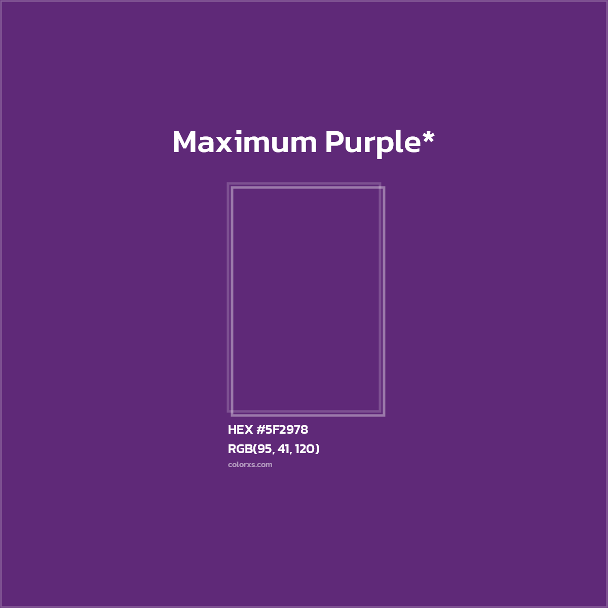 HEX #5F2978 Color Name, Color Code, Palettes, Similar Paints, Images