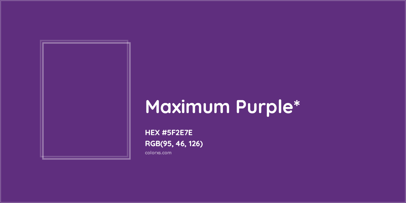 HEX #5F2E7E Color Name, Color Code, Palettes, Similar Paints, Images