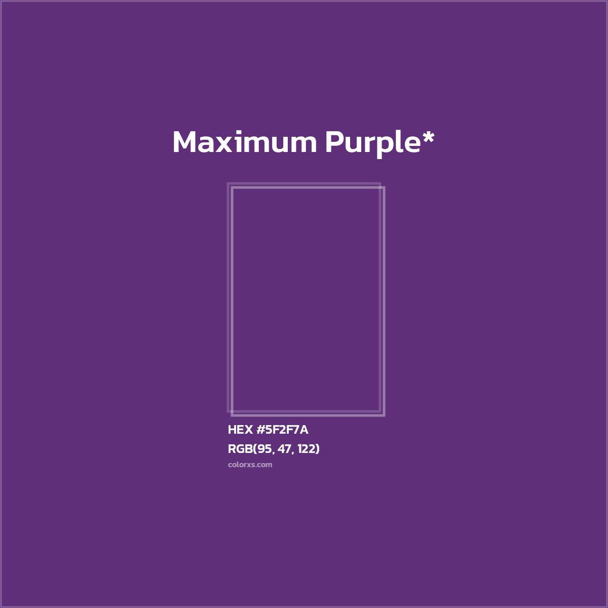 HEX #5F2F7A Color Name, Color Code, Palettes, Similar Paints, Images