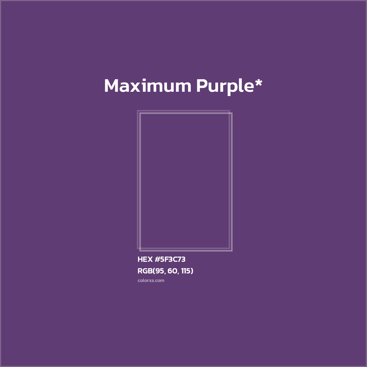 HEX #5F3C73 Color Name, Color Code, Palettes, Similar Paints, Images