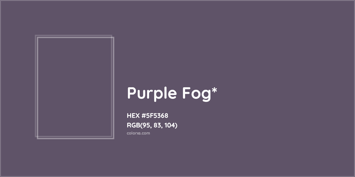 HEX #5F5368 Color Name, Color Code, Palettes, Similar Paints, Images