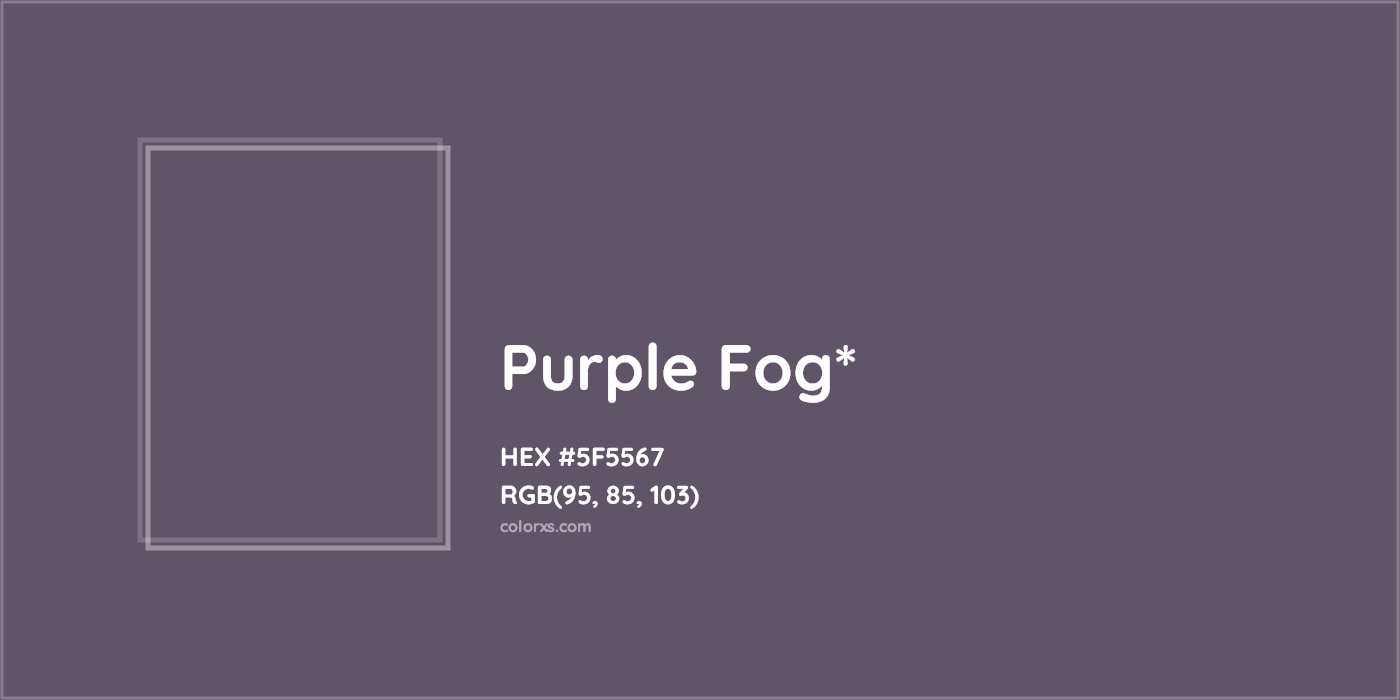 HEX #5F5567 Color Name, Color Code, Palettes, Similar Paints, Images