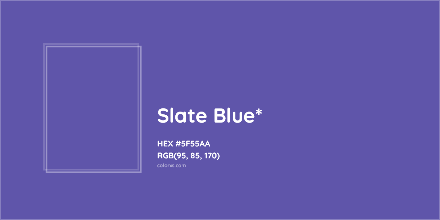 HEX #5F55AA Color Name, Color Code, Palettes, Similar Paints, Images
