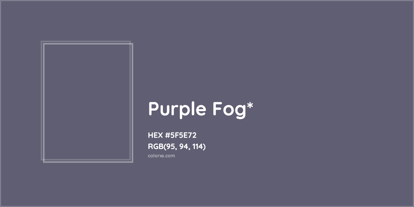 HEX #5F5E72 Color Name, Color Code, Palettes, Similar Paints, Images