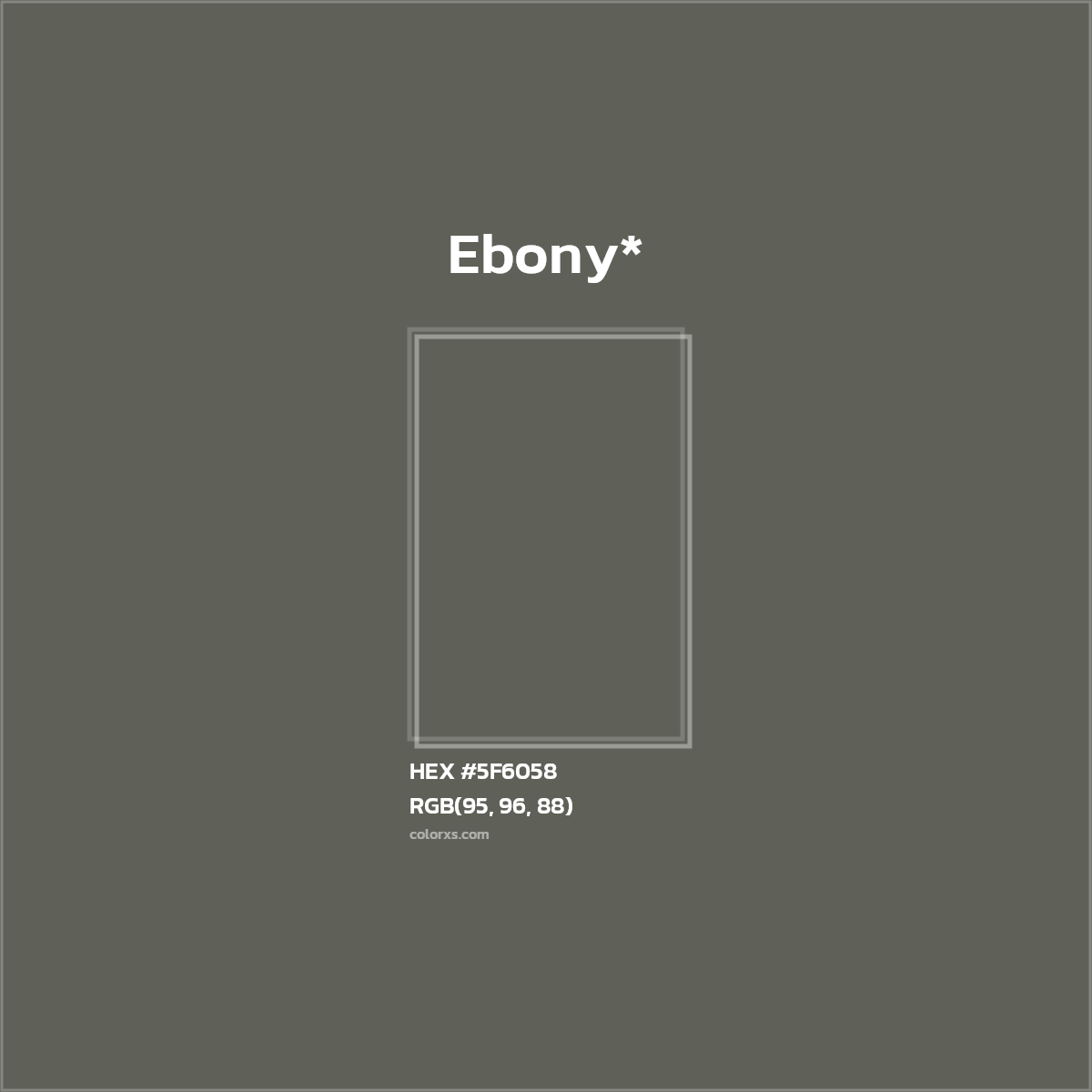 HEX #5F6058 Color Name, Color Code, Palettes, Similar Paints, Images