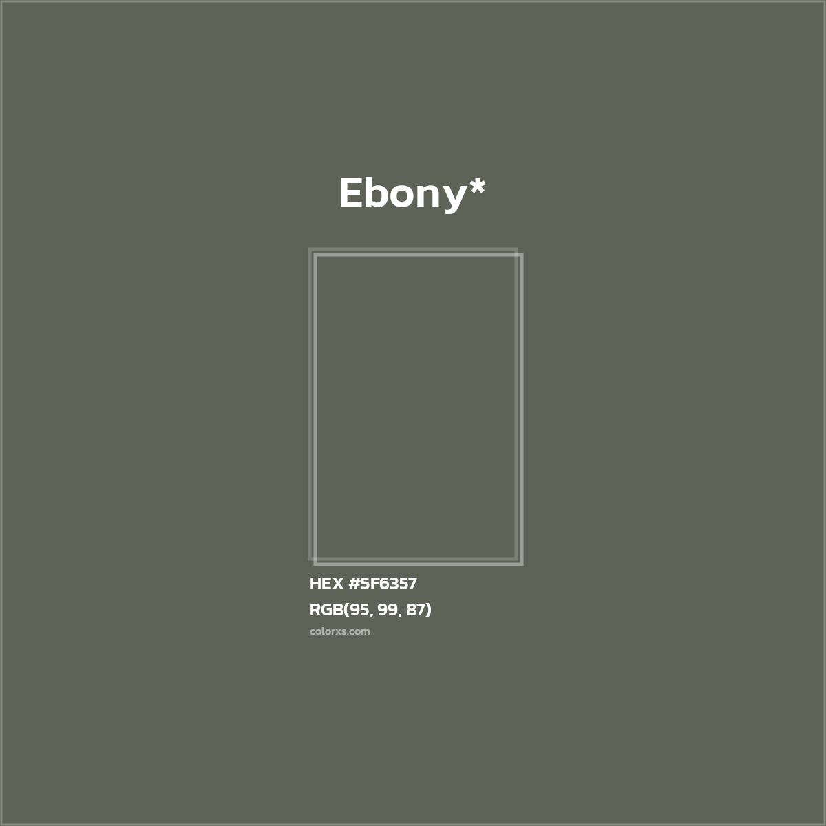 HEX #5F6357 Color Name, Color Code, Palettes, Similar Paints, Images