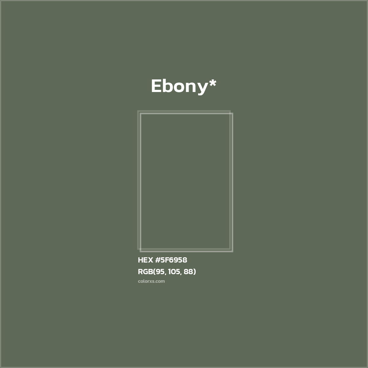 HEX #5F6958 Color Name, Color Code, Palettes, Similar Paints, Images