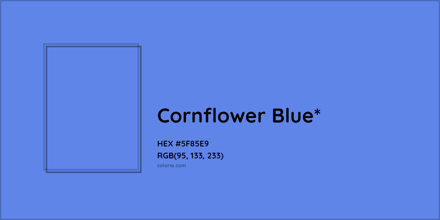HEX #5F85E9 Color Name, Color Code, Palettes, Similar Paints, Images