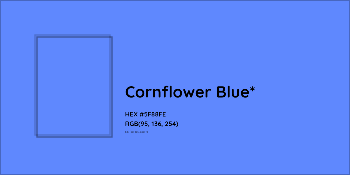 HEX #5F88FE Color Name, Color Code, Palettes, Similar Paints, Images