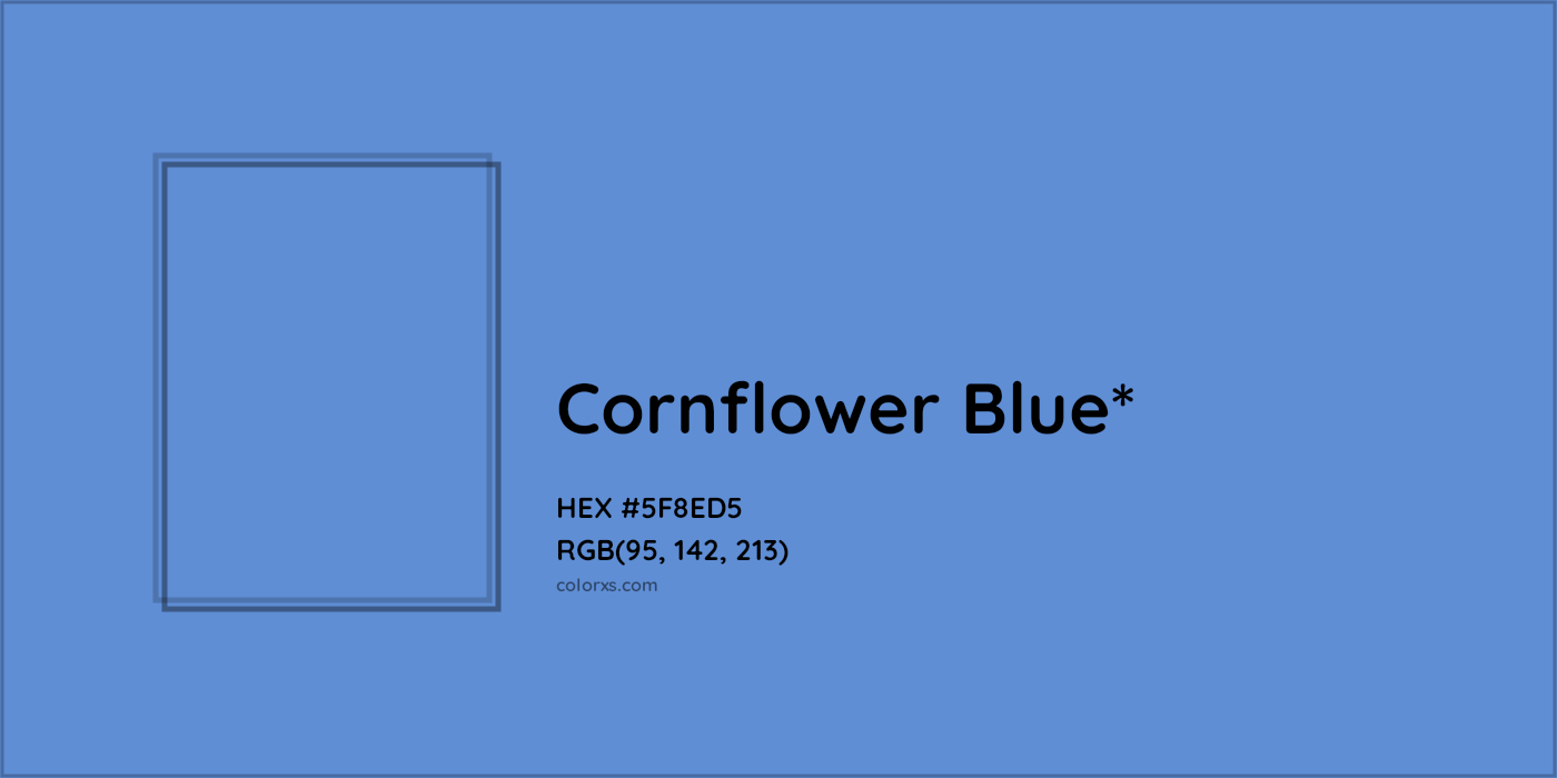HEX #5F8ED5 Color Name, Color Code, Palettes, Similar Paints, Images