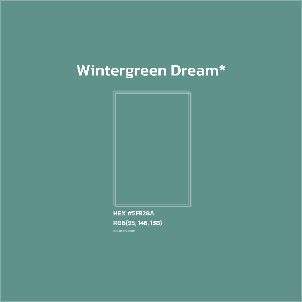 HEX #5F928A Color Name, Color Code, Palettes, Similar Paints, Images